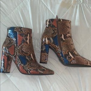 Women’s Snakeskin Booties Size 7.5